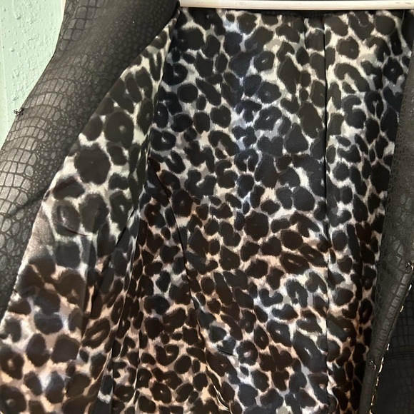 Ruby Rd black jeweled faux leather cropped jacket size 8 - Picture 6 of 7